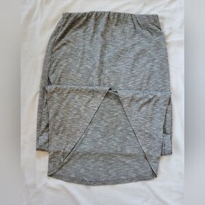 Mossimo heathered grey faux wrap maxi skirt S